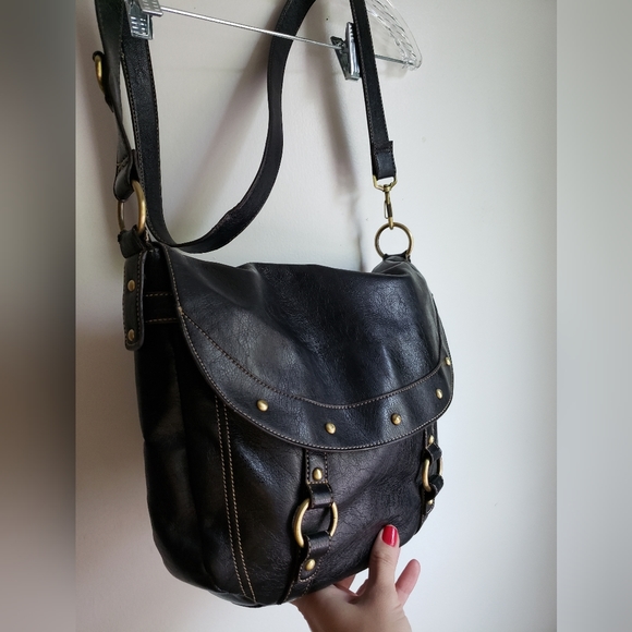 NWOT nine west leather extra large duffle purse - Picture 10 of 16